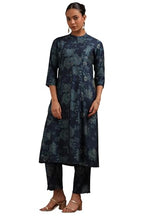 Soch Womens Muslin Co-Ord Set (FWA5KS10940_Navy Blue