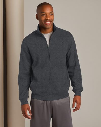 Sport-Tek Men's Full Zip Sweatshirt, Graphite Heather, Small