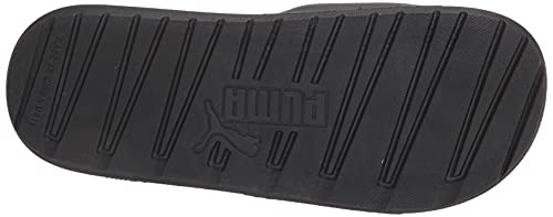PUMA Women's COOL CAT Slide Sandals, Puma Black-Rose Gold, 10