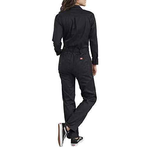 Dickies Women's Long Sleeve Cotton Twill Coverall, Black, Small
