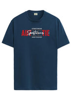 ADRO Mens Graphic Printed 100% Cotton T-Shirt - Regular Fit, Printed T-Shirts for Men (RN24-SPT-SB_Teal_L)