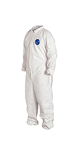 Collared Disposable Coveralls, 2XL, White, Zipper