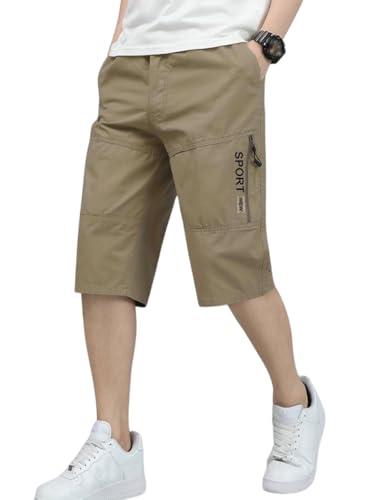 Tagdo MenS Solid Cotton Shorts (Rf-Cotton-Shorts-2003-Gold-Xl)
