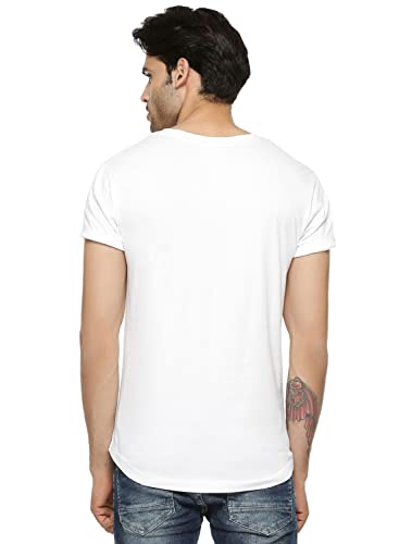 ADRO Graphic Design Mens Printed T-Shirts (RNR-M-LNL-WH_White_S)