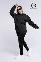 Greciilooks Oversized Cotton Winter Hoodie & T-Shirt For Women