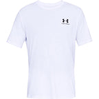 Under Armour Men's Sportstyle Left Chest Short-Sleeve T-Shirt, White (100)/Black, X-Small