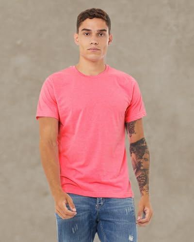 Unisex Poly-cotton Short-Sleeve T-Shirt - BERRY - S(D0102H7WJ5T)