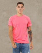 Unisex Poly-cotton Short-Sleeve T-Shirt - BERRY - S(D0102H7WJ5T)