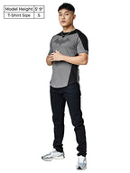 The Souled Store Dc: Batman Logo Men And Boys Short Sleeves Round Neck Grey Graphic Printed Cotton Regular Fit Drop Cut T-Shirts