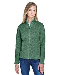 Ladies Bristol Full-Zip Sweater Fleece Jacket - gREY HEATHER - XS(D0102H763YP)