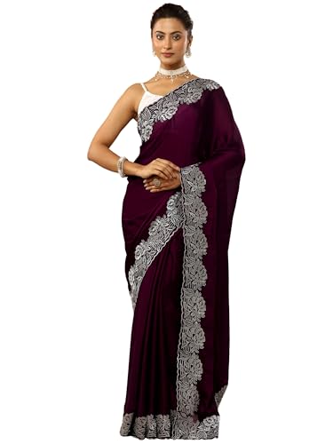 Libas Embroidered Chiffon Saree For Women (94513P)