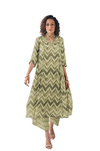 Toochki Dress For Women | Two Piece Dress For Women Long | Dress | Maxi Dress For Women | Dresses | Zig Zag Printed Dress | Cott