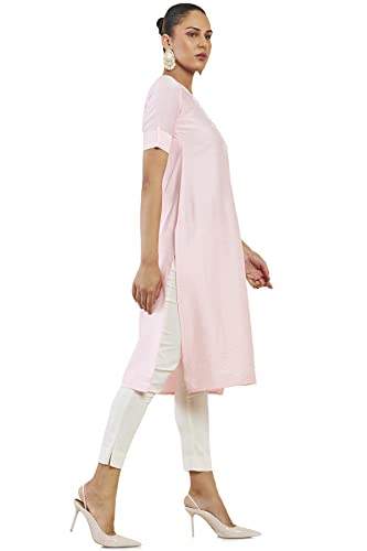 Soch Women Pink Viscose Solid Kurta