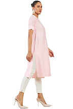 Soch Women Pink Viscose Solid Kurta