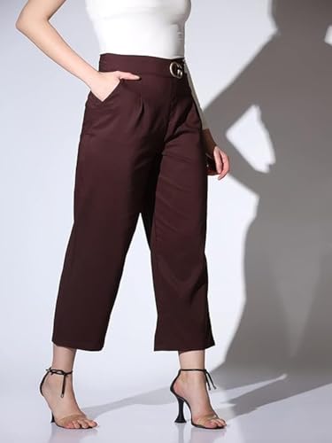 OM SAI LATEST CREATION Trousers for Women || Bi-Stretch Pegged Trousers for Ladies || Solid Stretchable Trousers with Front Pock