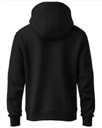 ADRO Men's Cotton Blend Neck Hooded Sweatshirt (H24-CHILL-BL_Black