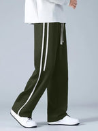 Greciilooks Men High Rise Casual Trousers Pants | Regular Trouser Loose Fit | Sports Stylish Treck Pant | Sweatpants | (Sports |
