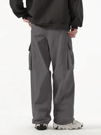 Greciilooks MenS Loose Low Rise Cargo Pants | Baggy 6 Pocket Lower Pant | Casual Cotton Pents | Formal Trousers Grey