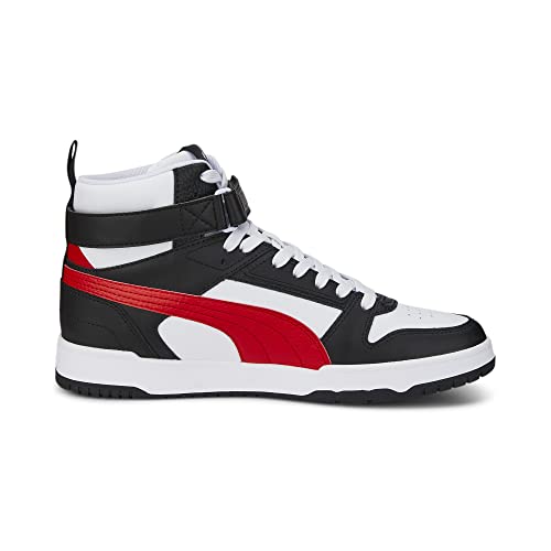 PUMA mens Rbd Game Sneaker, Puma White-high Risk Red-puma Black-puma Team Gold, 11 US