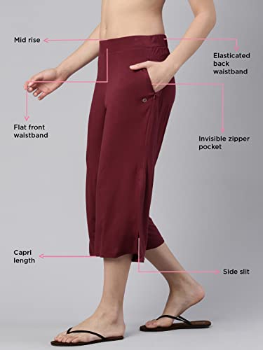 Enamor Rayon Womens Relaxed Casual Pants