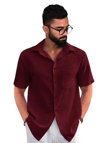 Pinkmint Mens Regular Fit Shirt (CA2_Marron