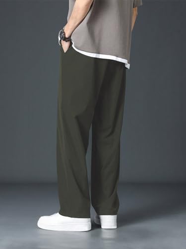 Greciilooks Lycra Track Pants For Men  Stretchable Loose Fit Gym Joggers | Korean Style Workout Pants With Trendy Gym & Streetwe