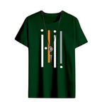 LookMark Mens Stylish Pure Cotton Printed Regular Fit Tshirt (MT13-S-GREEN)