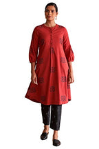 Red Yarn Dyed Dobby Kurta