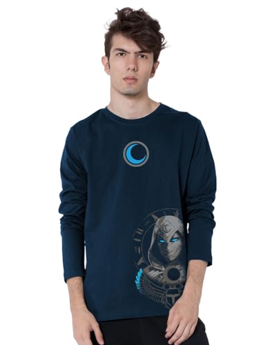 Bewakoof Official Marvel Merchandise MenS Printed Regular Fit Full Sleeve Round Neck Cotton T-Shirt