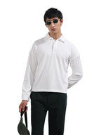 The Indian Garage Co Mens Boxy Textured Full Sleeves Neck Polo T-Shirt