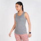 Rupa Colors Playsure Solid 100% Combed Cotton Rib Fabric, Womens Tank Top, Sleeveless Pack of 1