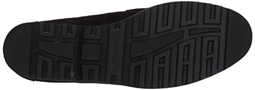 Franco Sarto Womens Carolynn Lug Sole Loafer with Tassel Detail , Black Suede, 8.5 M