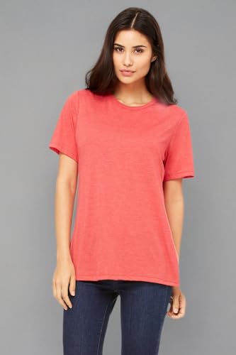 Bella + Canvas Ladies' Relaxed Triblend T-Shirt,RED TRIBLEND,XL