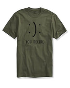 ADRO You Decide Mens Printed T-Shirts (RNR-M-DEC-OL_Olive_M)