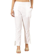 Libas Womens Self Design Cotton Trousers For Women
