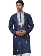 Jompers Mens Collar Embroidered & Sequin Kurta