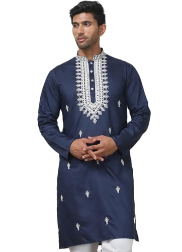 Jompers Mens Collar Embroidered & Sequin Kurta