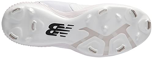 New Balance Men's FuelCell 4040 V6 Metal Baseball Shoe, White/Black, 10.5