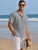 Cb-Colebrook MenS Waffle Knit Textured Button-Down Wrinkle Free Casual Shirts