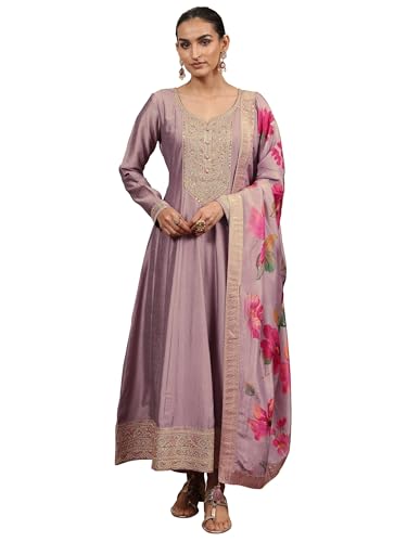 Libas Yoke Design Silk Blend Anarkali Kurta Set For Women (51945Xxl)