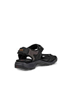ECCO Men's Yucatan Sport Sandal, Black/Mole/Black Oil Nubuck, 13-13.5