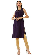 Soch Women Purple Georgette Embroidered Kurta(Purple_L)