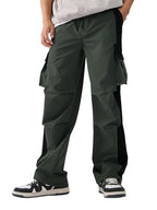 The Souled Store Parachute Pants: Riveria Men and Boys Elasticated Toggles Leg Closure Cotton Baggy Fit Parachute Pants