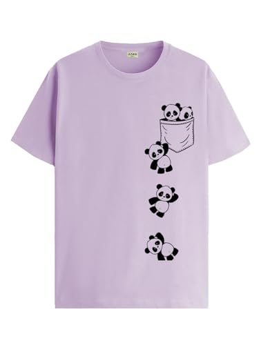 ADRO Men's Solid Regular Fit T-Shirt (RN24-POC-PU_Purple