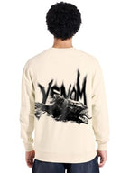 Bewakoof MenS Graphic Print Oversized Fit Full Sleeve Round Neck Polycotton Sweatshirt_648855_Beige_M