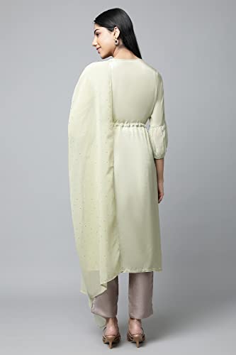 Aurelia Women Viscose Kurta Trouser With Dupatta Set