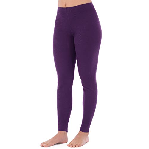 Fruit of the Loom Women's Micro Waffle Premium Thermal Set, Violet, Small