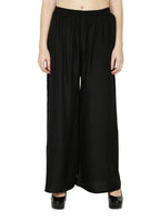 Fashion Gallery WomenS Rayon Relaxed Fit Palazzo Pants With Full Length Pull On Closure And Elasticated Flexible Waist|Palazzo