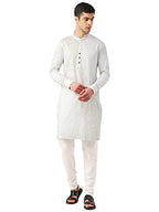 Manyavar MenS Cotton Blend Regular Ethinic Wear (Ml11985_White_3Xl)