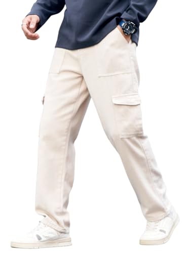 Tagas Men Relaxed Fit Denim Jeans | Denim Cargo | Multi Pocket Pant For MenS | Men Loose Fit Jeans | Mdj-19